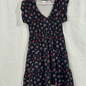 Floral Black Dress